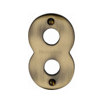 M Marcus Heritage Brass Numeral 8 - Face Fix 76mm Heavy font